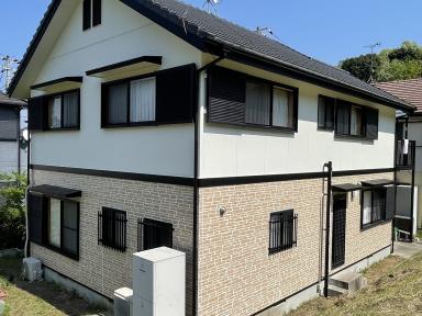 淡路市　K様邸　ホワイト×ベージュのツートンで高級感と上品さがでる色の組み合わせで美しい外観に仕上がりました✨